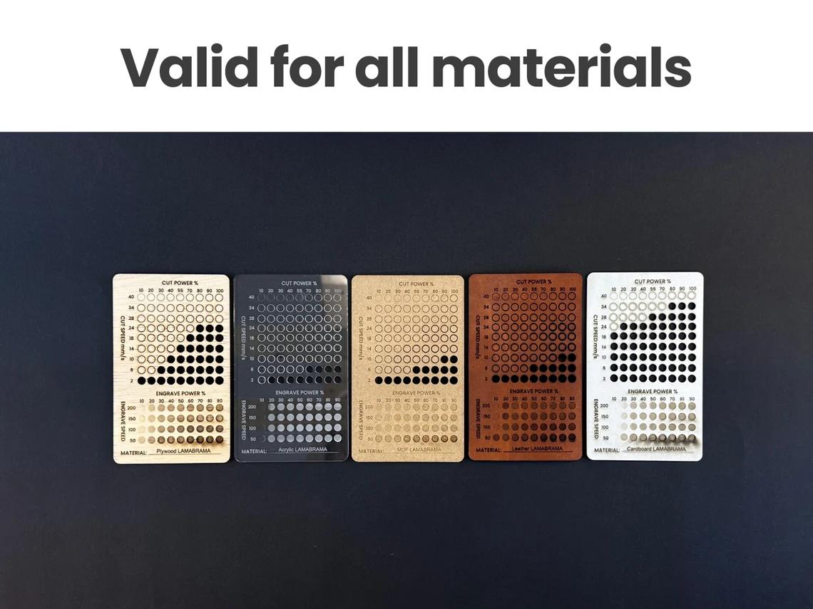 XTool Laser Test Pack